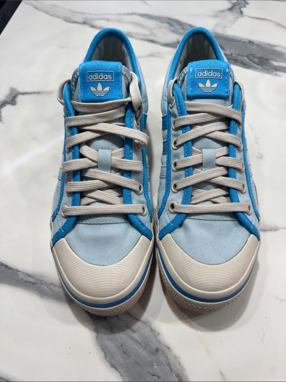 adidas Sky Blue & White Adidas Nizza Plataform